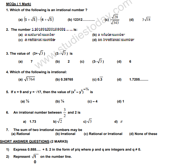 Cbse Class 9 Mathematics Sample Paper Set 20